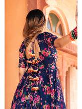 Pomcha Jaipur - MANJARI ORGANZA PHOOL JAAL ANARKALI SET